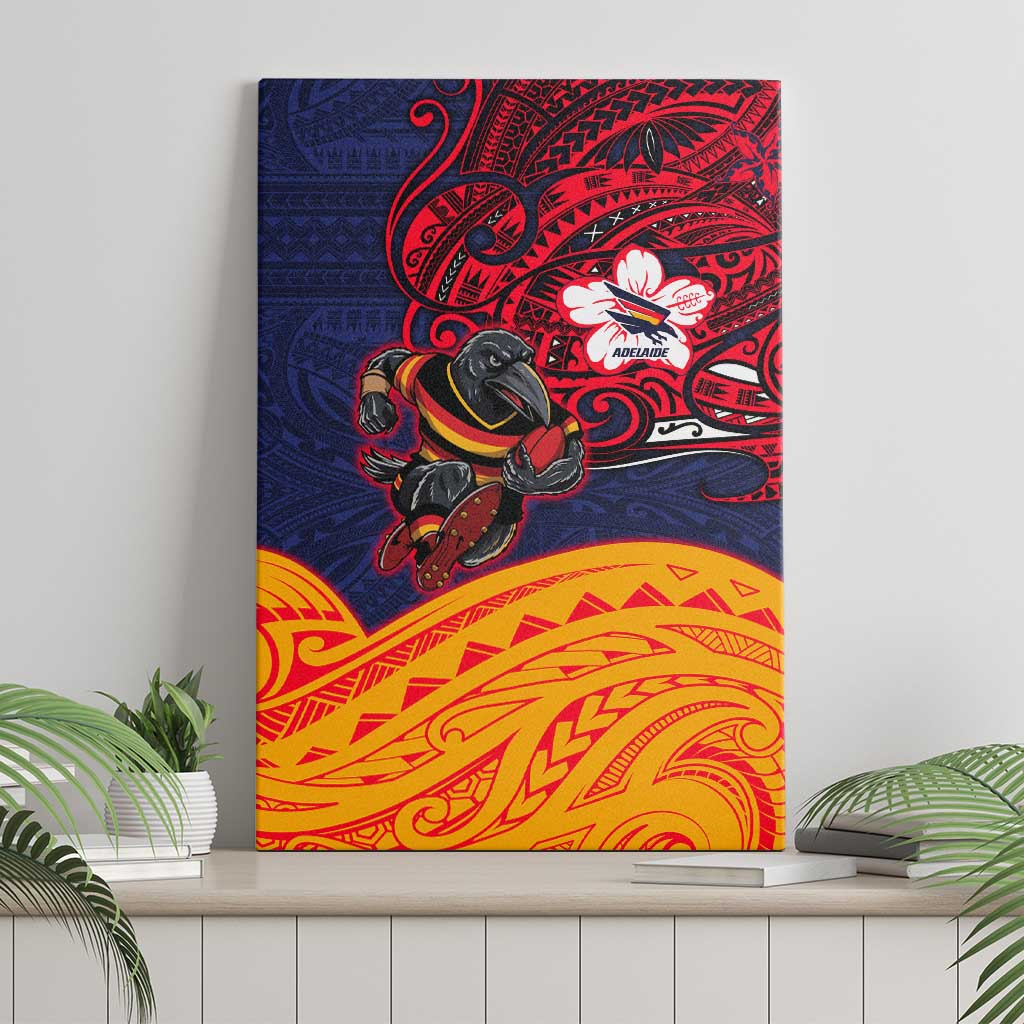Adelaide Crow Mascot Canvas Wall Art Polynesian Tribal Pattern Bold Island Style