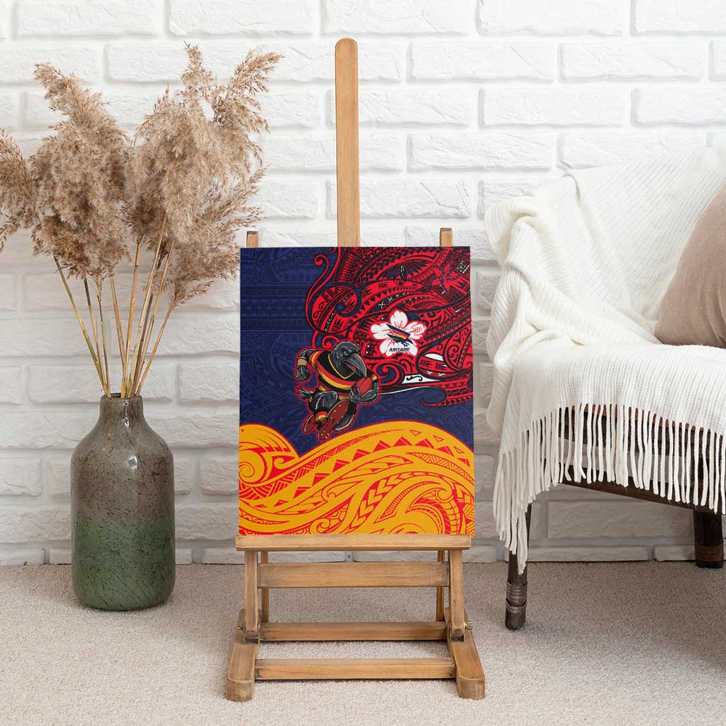 Adelaide Crow Mascot Canvas Wall Art Polynesian Tribal Pattern Bold Island Style