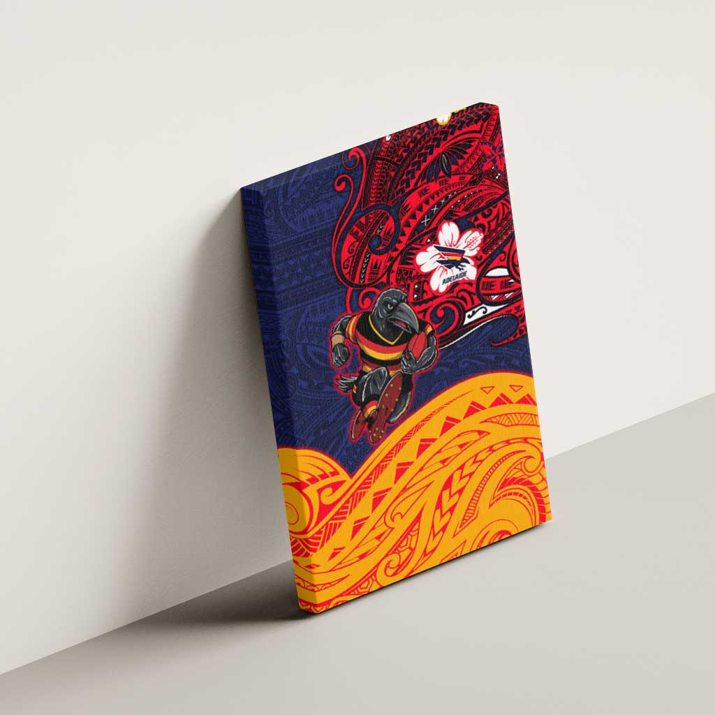 Adelaide Crow Mascot Canvas Wall Art Polynesian Tribal Pattern Bold Island Style
