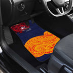 Adelaide Crow Mascot Car Mats Polynesian Tribal Pattern Bold Island Style