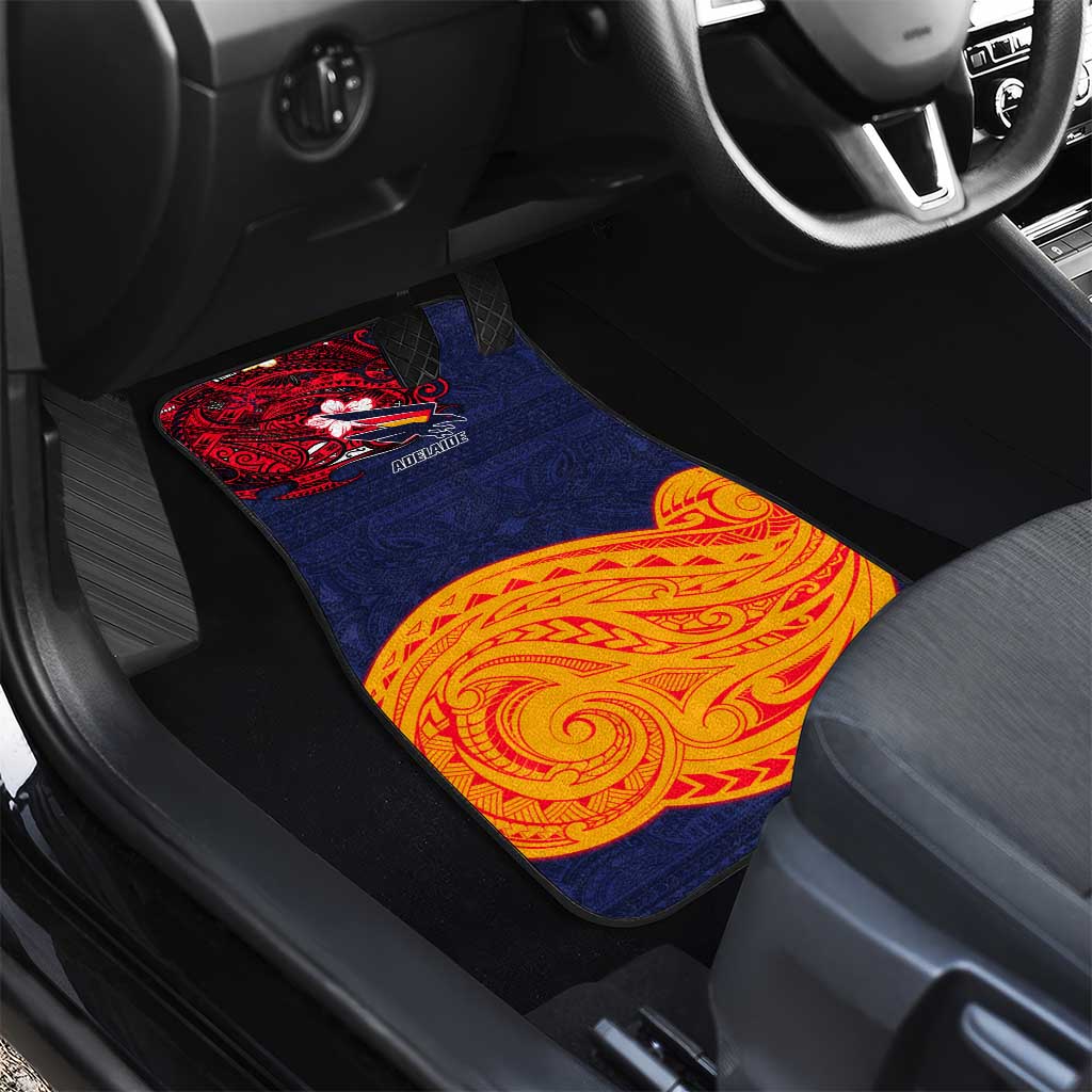 Adelaide Crow Mascot Car Mats Polynesian Tribal Pattern Bold Island Style
