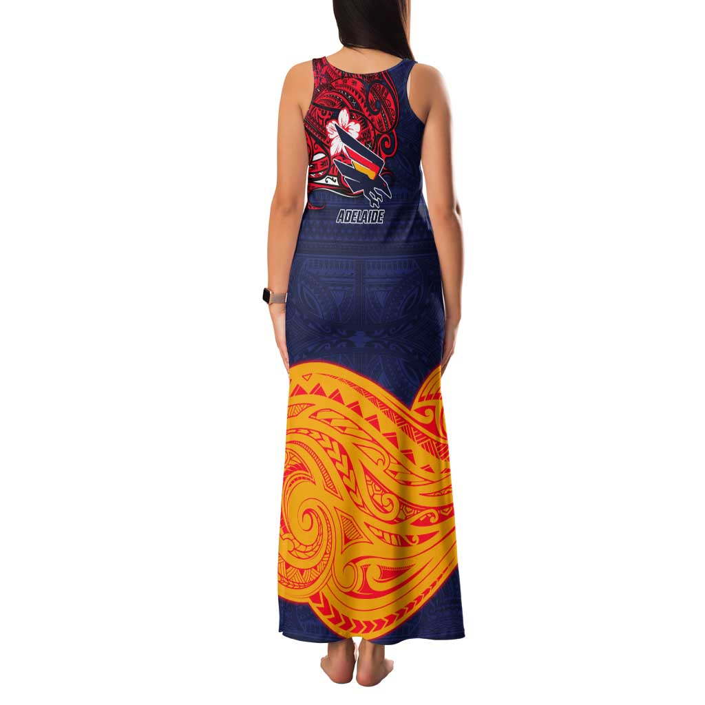 Adelaide Crow Mascot Family Matching Tank Maxi Dress and Hawaiian Shirt Polynesian Tribal Pattern Bold Island Style