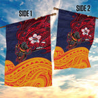 Adelaide Crow Mascot Garden Flag Polynesian Tribal Pattern Bold Island Style