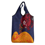 Adelaide Crow Mascot Grocery Bag Polynesian Tribal Pattern Bold Island Style