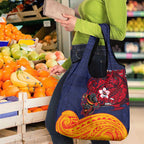 Adelaide Crow Mascot Grocery Bag Polynesian Tribal Pattern Bold Island Style