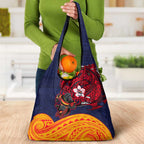 Adelaide Crow Mascot Grocery Bag Polynesian Tribal Pattern Bold Island Style