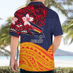 Adelaide Crow Mascot Hawaiian Shirt Polynesian Tribal Pattern Bold Island Style