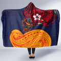 Adelaide Crow Mascot Hooded Blanket Polynesian Tribal Pattern Bold Island Style