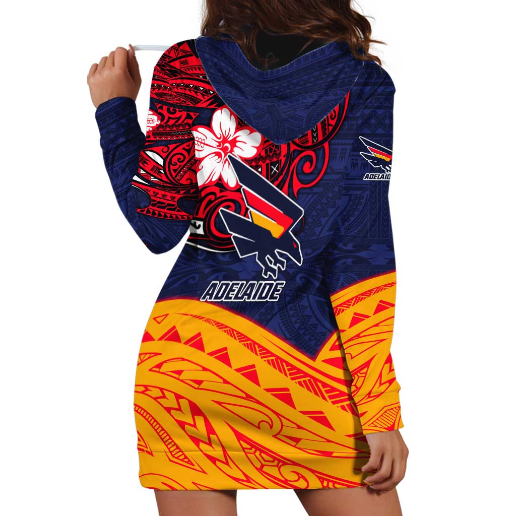 Adelaide Crow Mascot Hoodie Dress Polynesian Tribal Pattern Bold Island Style