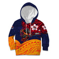 Adelaide Crow Mascot Kid Hoodie Polynesian Tribal Pattern Bold Island Style