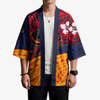 Adelaide Crow Mascot Kimono Polynesian Tribal Pattern Bold Island Style