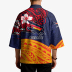 Adelaide Crow Mascot Kimono Polynesian Tribal Pattern Bold Island Style
