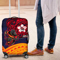 Adelaide Crow Mascot Luggage Cover Polynesian Tribal Pattern Bold Island Style