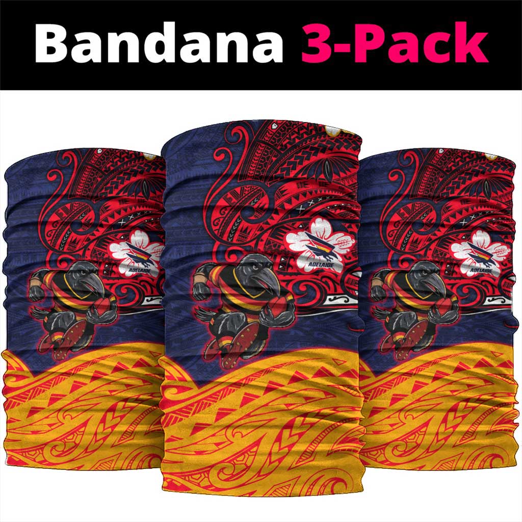 Adelaide Crow Mascot Neck Gaiter Polynesian Tribal Pattern Bold Island Style