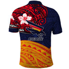 Adelaide Crow Mascot Polo Shirt Polynesian Tribal Pattern Bold Island Style