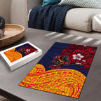 Adelaide Crow Mascot Puzzle Polynesian Tribal Pattern Bold Island Style