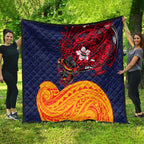 Adelaide Crow Mascot Quilt Polynesian Tribal Pattern Bold Island Style