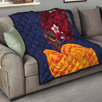 Adelaide Crow Mascot Quilt Polynesian Tribal Pattern Bold Island Style