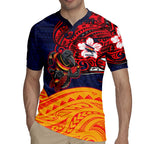 Adelaide Crow Mascot Rugby Jersey Polynesian Tribal Pattern Bold Island Style