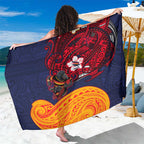 Adelaide Crow Mascot Sarong Polynesian Tribal Pattern Bold Island Style