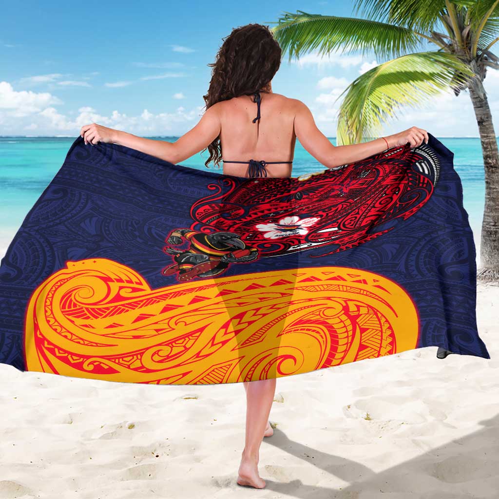 Adelaide Crow Mascot Sarong Polynesian Tribal Pattern Bold Island Style