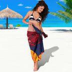 Adelaide Crow Mascot Sarong Polynesian Tribal Pattern Bold Island Style