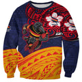 Adelaide Crow Mascot Sweatshirt Polynesian Tribal Pattern Bold Island Style
