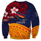Adelaide Crow Mascot Sweatshirt Polynesian Tribal Pattern Bold Island Style