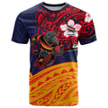 Adelaide Crow Mascot T Shirt Polynesian Tribal Pattern Bold Island Style