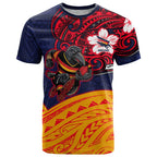 Adelaide Crow Mascot T Shirt Polynesian Tribal Pattern Bold Island Style