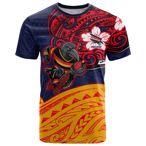 Adelaide Crow Mascot T Shirt Polynesian Tribal Pattern Bold Island Style