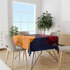Adelaide Crow Mascot Tablecloth Polynesian Tribal Pattern Bold Island Style