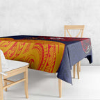 Adelaide Crow Mascot Tablecloth Polynesian Tribal Pattern Bold Island Style