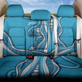 Adelaide Strikers Back Car Seat Cover Aboriginal Dot Art Cyan Blue - Tribal Wave Pattern