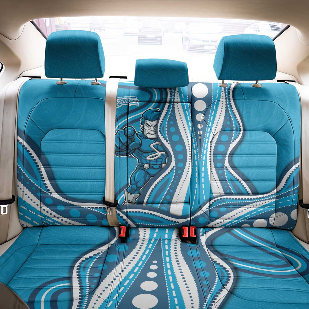 Adelaide Strikers Back Car Seat Cover Aboriginal Dot Art Cyan Blue - Tribal Wave Pattern