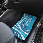 Adelaide Strikers Car Mats Aboriginal Dot Art Cyan Blue - Tribal Wave Pattern