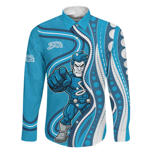 Adelaide Strikers Family Matching Tank Maxi Dress and Hawaiian Shirt Aboriginal Dot Art Cyan Blue - Tribal Wave Pattern