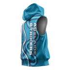 Adelaide Strikers Sleeveless Hoodie Aboriginal Dot Art Cyan Blue - Tribal Wave Pattern