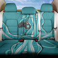 Brisbane Heat Back Car Seat Cover Aboriginal Dot Art Cyan White - Tribal Wave Pattern