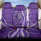 Hobart Hurricanes Back Car Seat Cover Aboriginal Dot Art Purple White - Tribal Wave Pattern