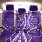 Hobart Hurricanes Back Car Seat Cover Aboriginal Dot Art Purple White - Tribal Wave Pattern
