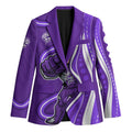 Hobart Hurricanes Blazer Aboriginal Dot Art Purple White - Tribal Wave Pattern