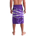 Hobart Hurricanes Lavalava Aboriginal Dot Art Purple White - Tribal Wave Pattern