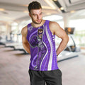 Hobart Hurricanes Men Tank Top Aboriginal Dot Art Purple White - Tribal Wave Pattern