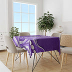 Hobart Hurricanes Tablecloth Aboriginal Dot Art Purple White - Tribal Wave Pattern