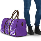 Hobart Hurricanes Travel Bag Aboriginal Dot Art Purple White - Tribal Wave Pattern