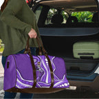 Hobart Hurricanes Travel Bag Aboriginal Dot Art Purple White - Tribal Wave Pattern