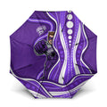 Hobart Hurricanes Umbrella Aboriginal Dot Art Purple White - Tribal Wave Pattern