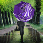 Hobart Hurricanes Umbrella Aboriginal Dot Art Purple White - Tribal Wave Pattern