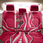 Melbourne Renegades Back Car Seat Cover Aboriginal Dot Art Red White - Tribal Wave Pattern